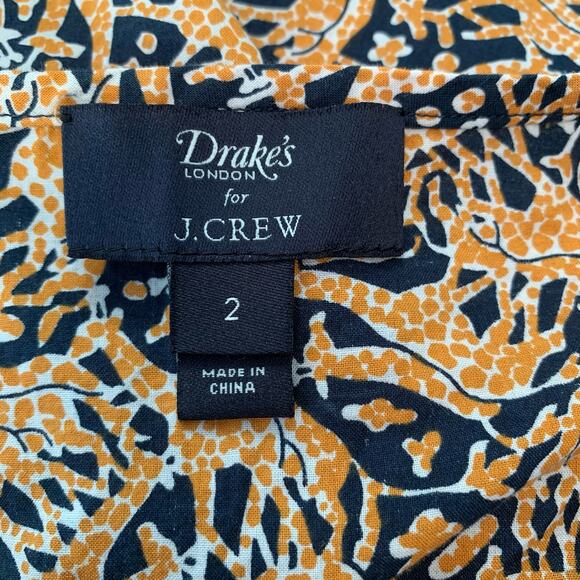 Drake's for J. Crew Bell Sleeve Giraffe Print Top Size 2 - Picture 8 of 8
